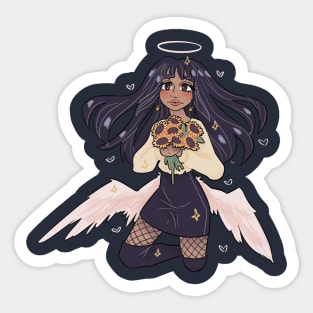 Sunflower Angel Sticker